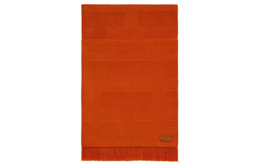 HERMES HERMES Knit Scarves Women's Orange