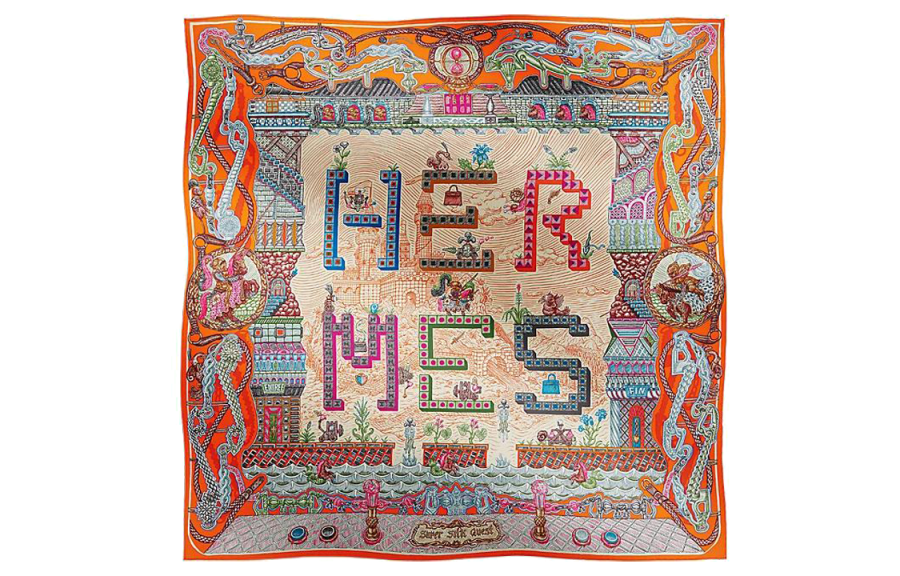 HERMES Detail Scarves Women's Multicolor