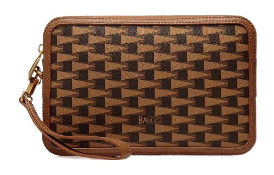 BALLY 【Zoomed ImageryBest of: Promotions】Pennant leather clutch bag
