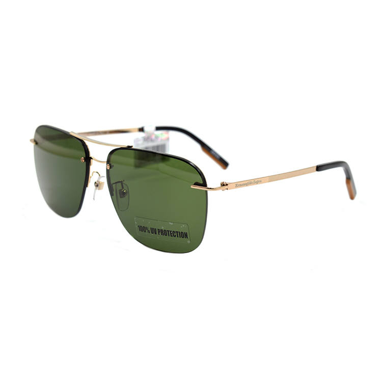Ermenegildo Zegna Alloy Aviator Sunglasses Men's Gold