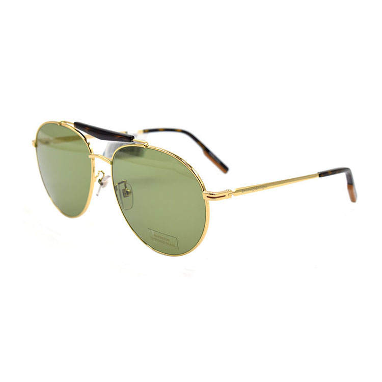 Ermenegildo Zegna Alloy Aviator Sunglasses Men's Gold
