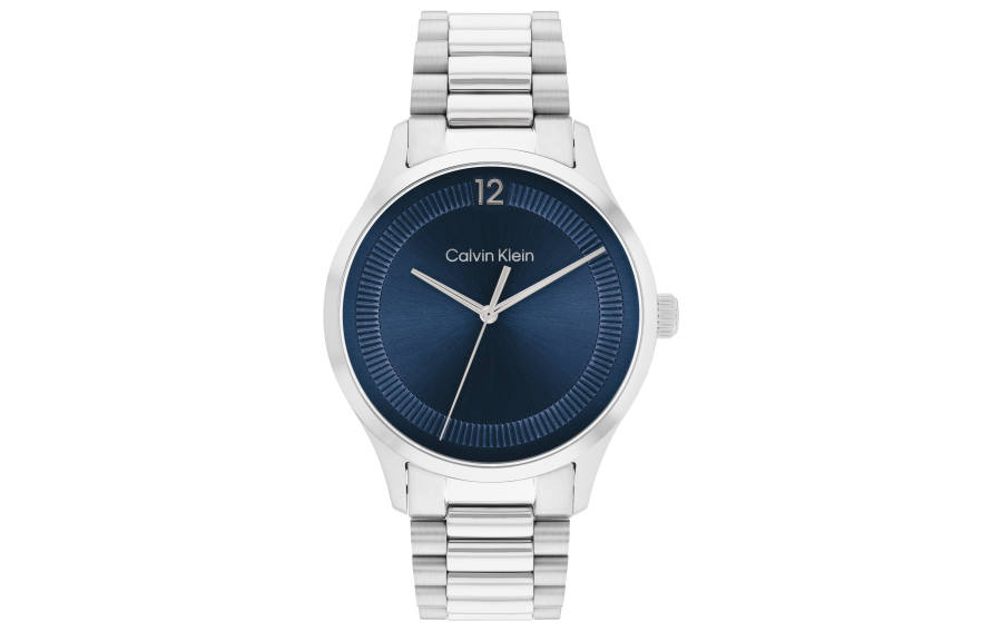CALVIN KLEIN Iconic Collection Wrist Watches Quartz Movement Steel Strap Blue Dial Men's Watches 25200225