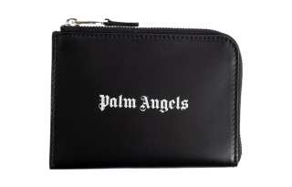 PALM ANGELS 【Zoomed ImageryBest of: Promotions】logo-print leather cardholder