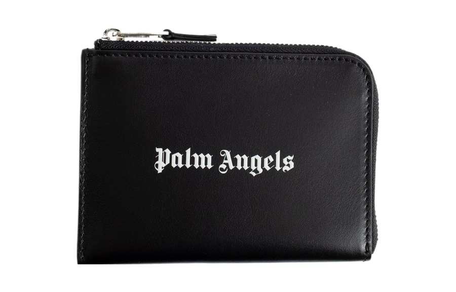 PALM ANGELS 【Zoomed ImageryBest of: Promotions】logo-print leather cardholder