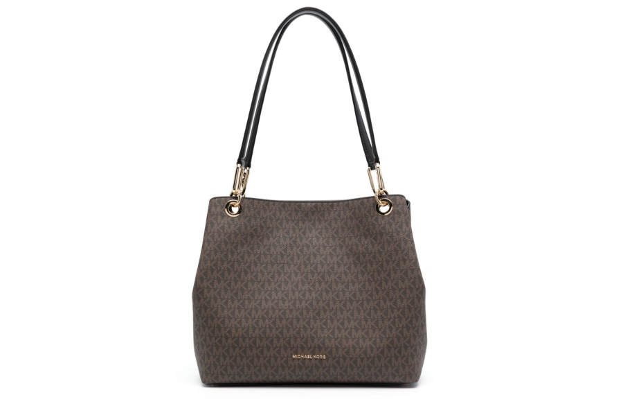 MICHAEL KORS Kensington Calfskin Shoulder Bag Women's Taupe