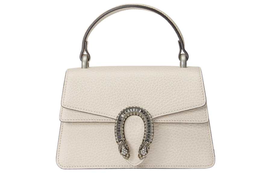 GUCCI Dionysus Leather Shoulder Bag, Crossbody Bag, Handbag Mini Women's White