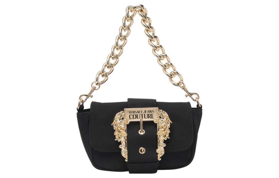 VERSACE JEANS COUTURE Nylon Shoulder Bag, Crossbody Bag Women's Black