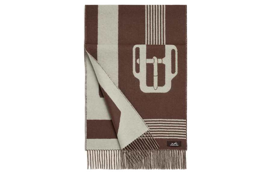 HERMES HERMES Casaque Knit Scarves Women's Multicolor