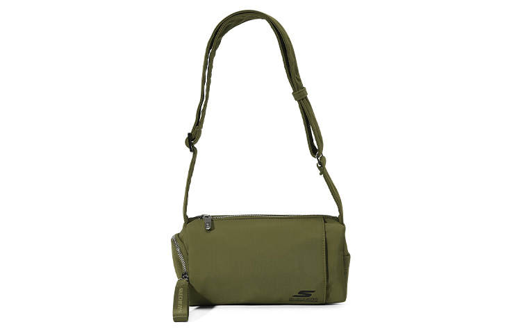 Skechers Fabric Crossbody Bag, Shoulder Bag Unisex Withered Grass Green Color
