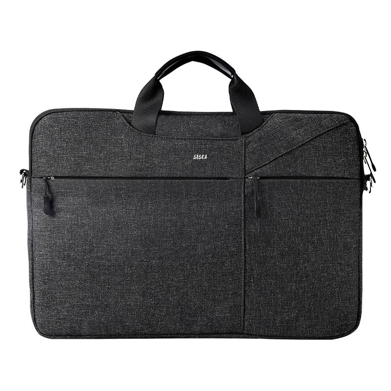 Sisea Sisea Fabric Handbag Notebook Laptop Bag Unisex Black/Gray/Pink