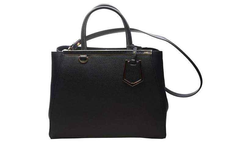 FENDI Calfskin Shoulder Bag, Crossbody Bag, Handbag Regular Women's Black