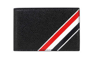 THOM BROWNE THOM BROWNE· Calfskin Wallet, Card Holder Men's Black