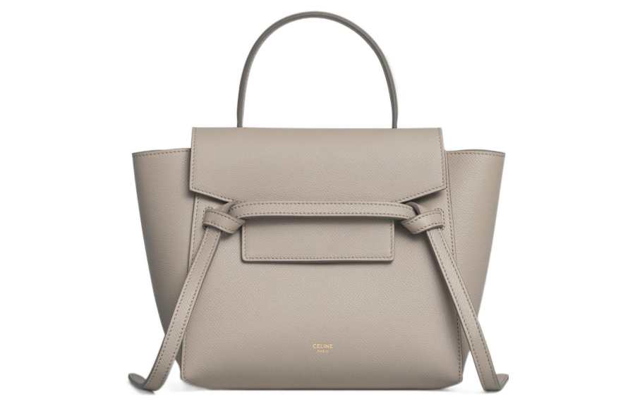 CELINE Belt Grain Calfskin Catfish Bag, Shoulder Bag, Crossbody Bag, Handbag Extra Mini Women's Light Taupe