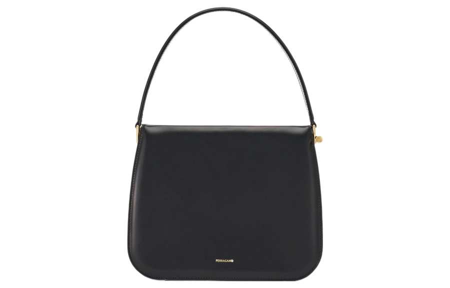 FERRAGAMO Calfskin Handbag Small Women's Black