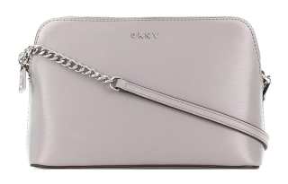 DKNY Calfskin Crossbody Bag, Shoulder Bag Regular Women's Light Gray