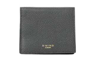Beams Cow Leather Wallet Men's Gray