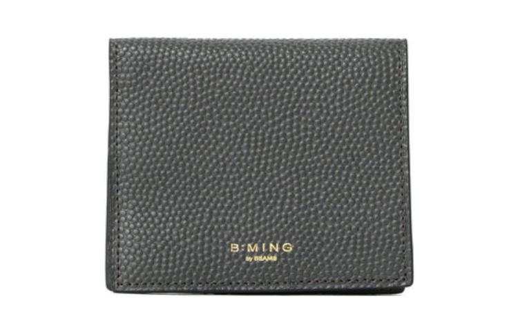 Beams Cow Leather Wallet Men's Gray