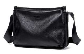 BJIAX Cow Leather Crossbody Bag, Shoulder Bag Men's Black/Coffee