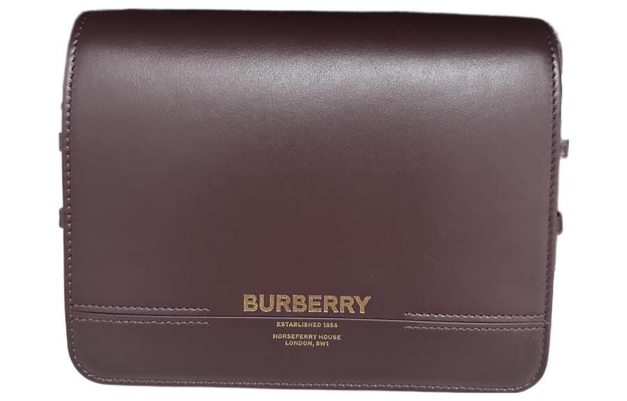 Burberry Calfskin Crossbody Bag, Shoulder Bag Women's Burgundy