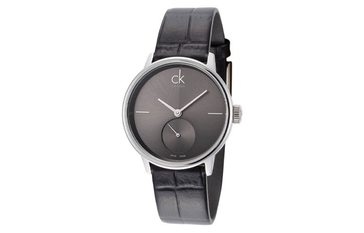 CALVIN KLEIN Wrist Watches Quartz Movement Leather Strap 32mm Gray Dial Women's Watch 30m Water Resistant