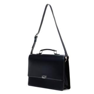 Crying Center Classic Leather Handheld Backpack Laptop Bag Briefcase Regular Unisex Black