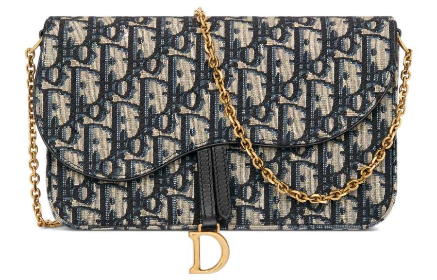 DIOR Fabric Clutch Women's Blue