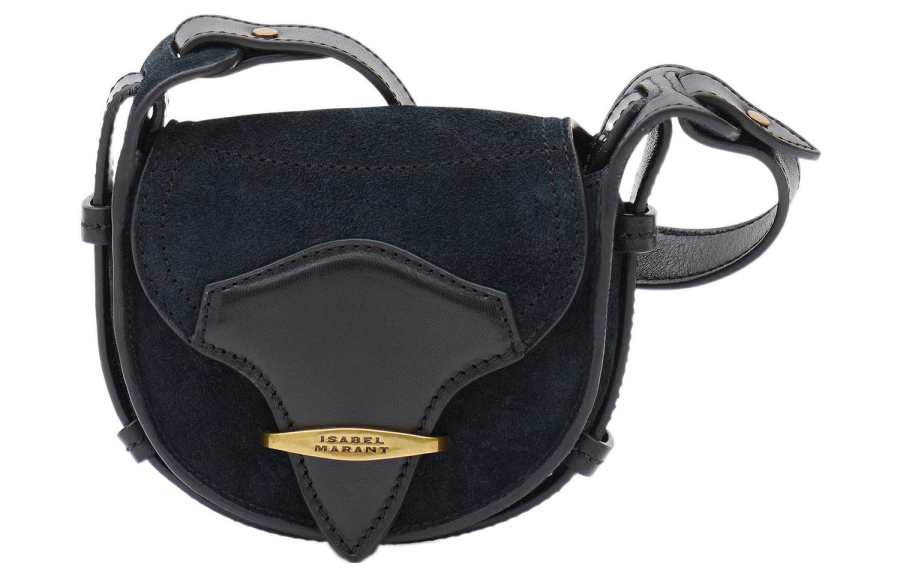 ISABEL MARANT Cow Leather Shoulder Bag, Crossbody Bag Mini Women's Black