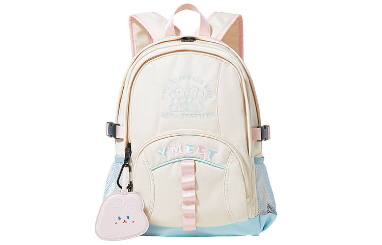 Sound For Life Nylon Fabric Backpack Large Women's Ecru/Apricot