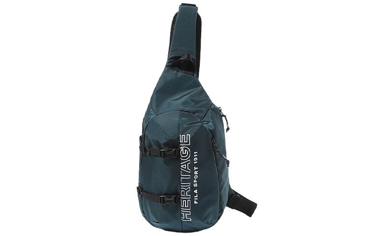 FILA Nylon Shoulder Bag, Crossbody Bag, Sling Bag Regular Unisex Dark Green