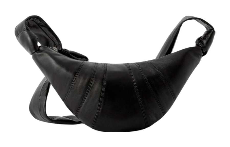 Lemaire Croissant Sheepskin Croissant Bag, Crossbody Bag, Shoulder Bag Small Unisex Black