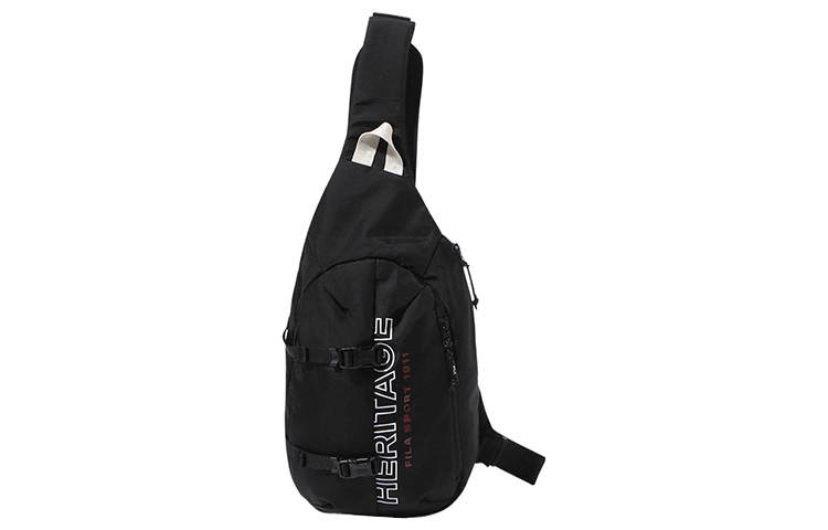 FILA Nylon Shoulder Bag, Crossbody Bag, Sling Bag Regular Unisex Black