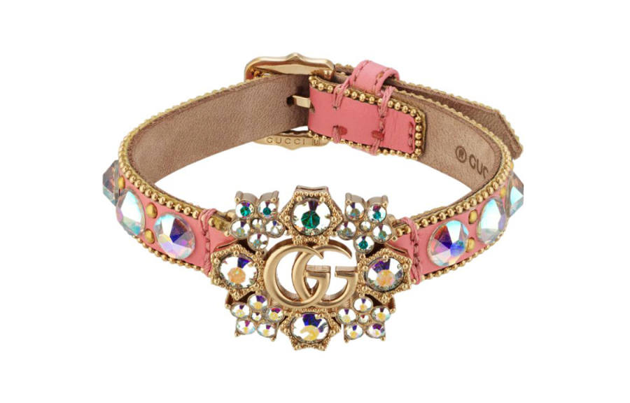 GUCCI GUCCI Crystal Wristbands Unisex Pink