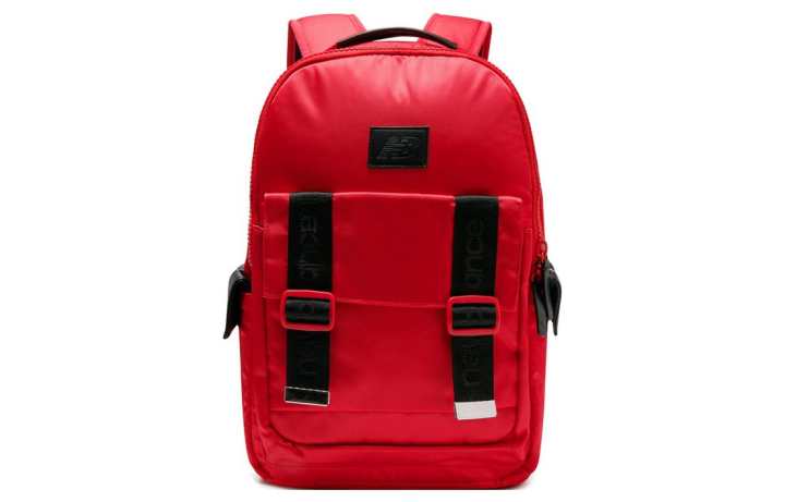 New Balance New Balance Zip Closure Fabric+Artificial Leather Backpack Regular Unisex Red