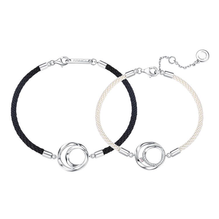 FANCI S925 Silver With Gemstones Bracelets Unisex Couple Exclusive Jewelry, Style
