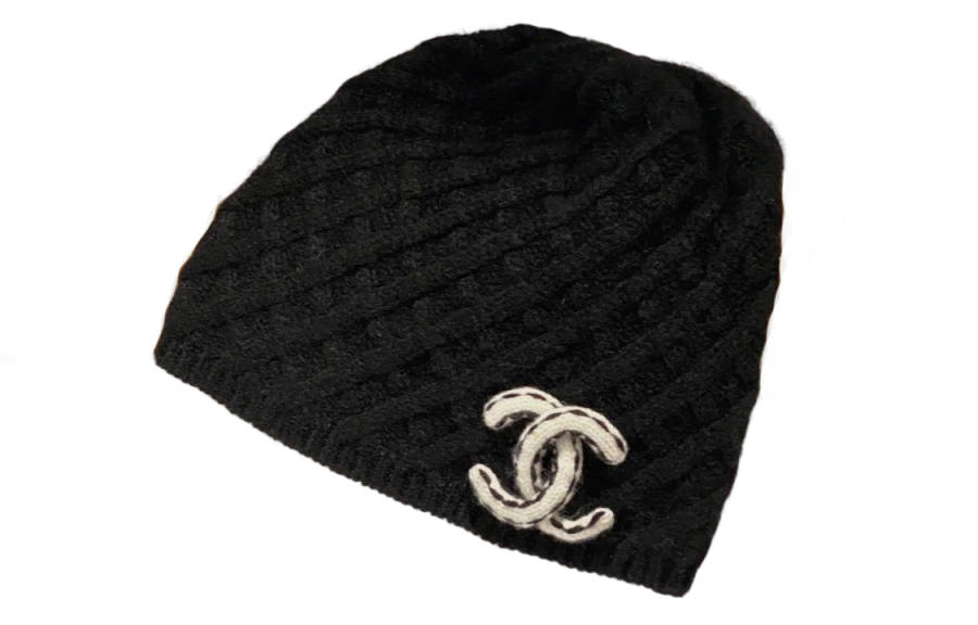 CHANEL CHANEL Yarn Beanies Unisex Black