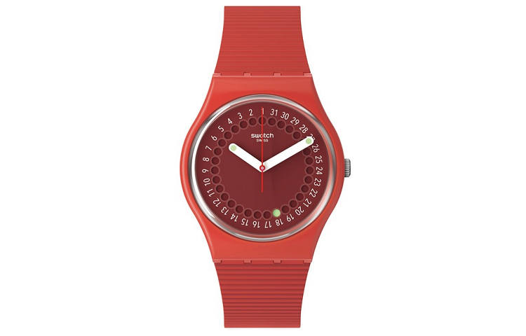 SWATCH SWATCH Unisex 34mm Red Watch SO28R400