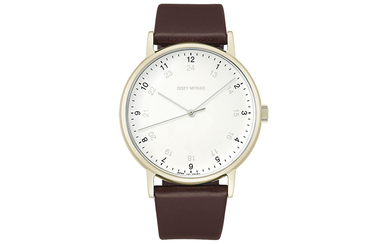 ISSEY MIYAKE F Collection Fashion Quartz Movement Leather Strap Watch Men's Watches White Dial