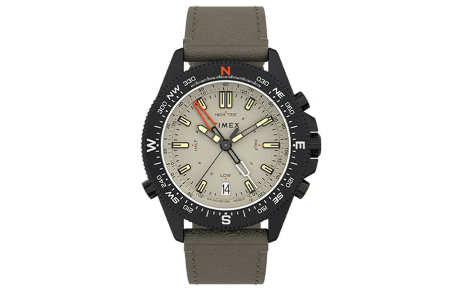 TIMEX Expedition Series Wrist Watches Quartz Movement Leather Strap 43mm Green Dial Men's Watches