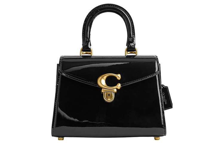 COACH Sammy Patent Leather, Shoulder Bag, Crossbody Bag, Handbag Small Women's Black