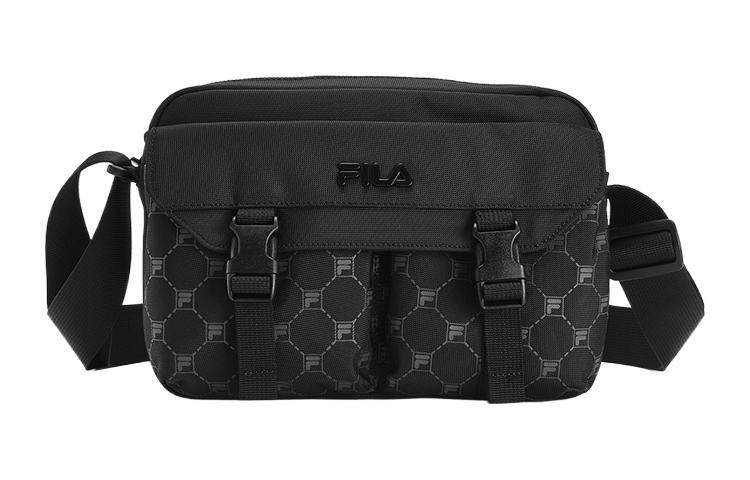 FILA Fabric Messenger Bag, Shoulder Bag, Crossbody Bag Men's Black Gray