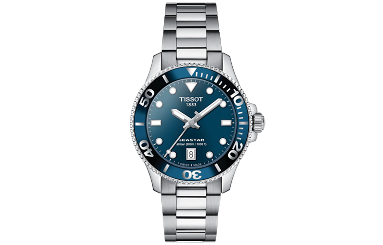 TISSOT Starfish Collection Quartz Movement 300m Waterproof Women's Watch 36mm Blue Dial