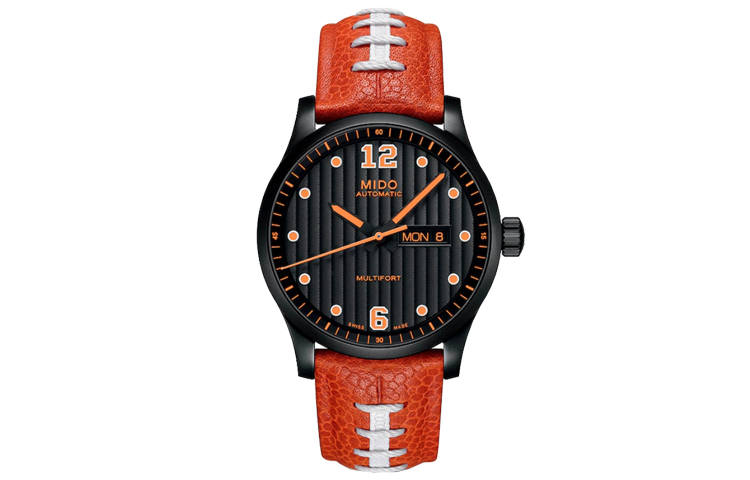 MIDO Helm Automatic Mechanical Movement Men's Watches Watch 42mm Black Dial Stainless Steel Case Leather Strap