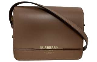 Burberry Leather Shoulder Bag, Crossbody Bag Women's Brown