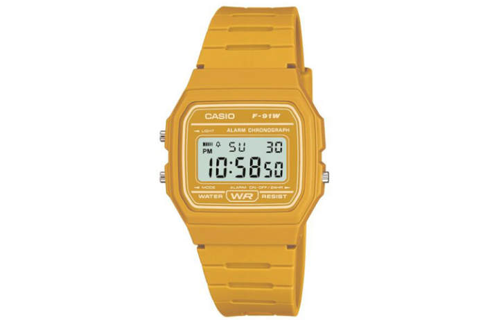 CASIO CASIO Women's YOUTH 38.2mm Yellow Watch F-91WC-9AEF