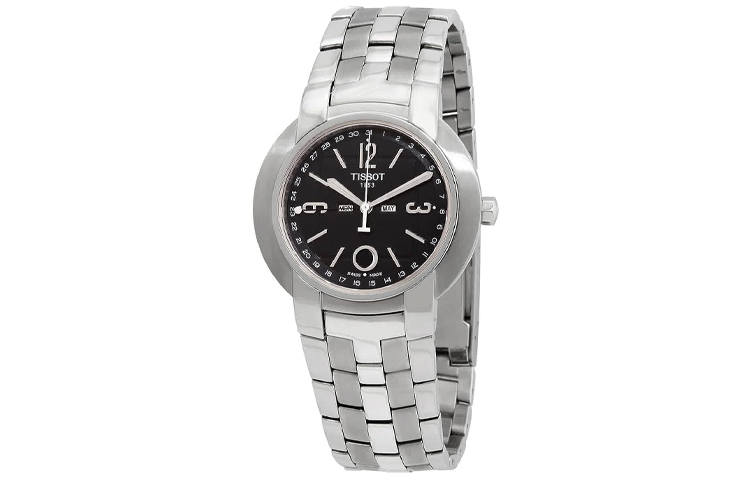 TISSOT Quartz Movement 30m Waterproof Men's Watches Watch 40mm Black Dial Stainless Steel Case
