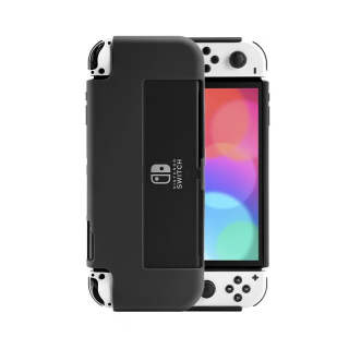 PERFECTSIGHT Compatibility Nintendo Switch OLED Game Console Liquid Silicone Protective Case, Anti Slip And Shockproof