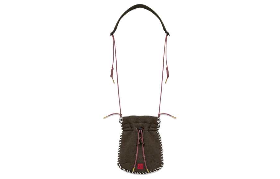 CLOT Mixed Wool Crossbody Bag, Shoulder Bag Unisex Olive