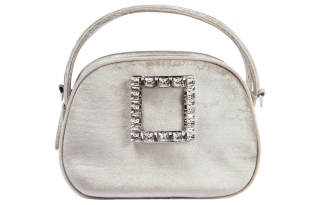 Roger Vivier Velvet One Shoulder Handbag Regular Women's Gray