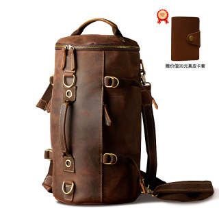 Simple & Nature Cow Leather Backpack Large Men's Dark Brown