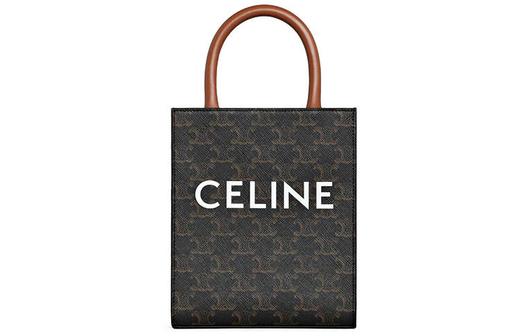 CELINE Cabas Artificial Leather Tote Bag, Shopping Bag, Sheet Music Bag, Shoulder Bag, Crossbody Bag, Handbag Mini